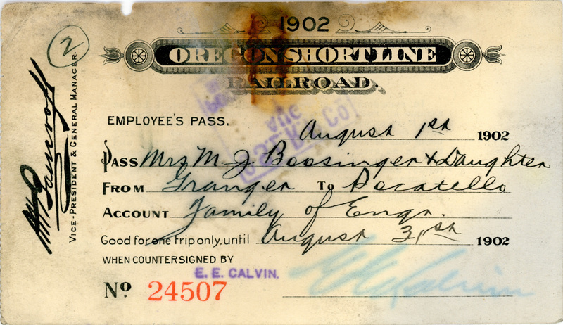 item thumbnail for J. C. Boosinger Papers | Click to go to collection