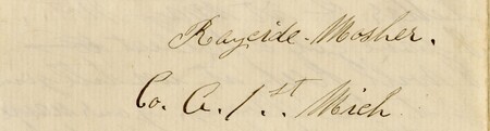 item thumbnail for Raycide Mosher Civil War Letters